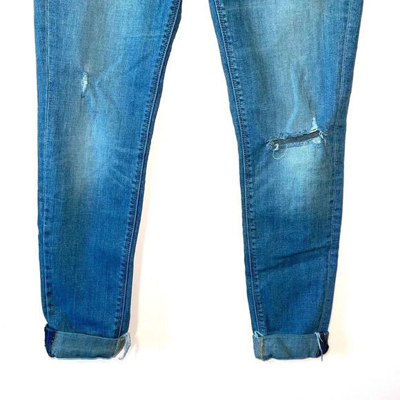Lucky Brand Brooke Medium Wash Mid-rise Distressed Skinny Jeans 26 Women’s - Picture 6 of 15